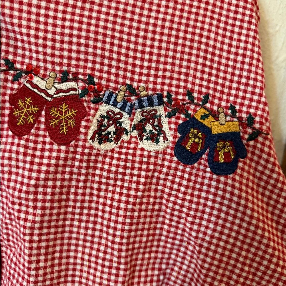 Bobbie Brooks Red Checkered Button Down Shirt - image 3